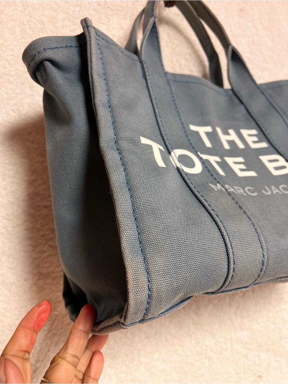 Marc Jacobs Slate Blue Canvas 'The Tote Bag' - Picture 5 of 15